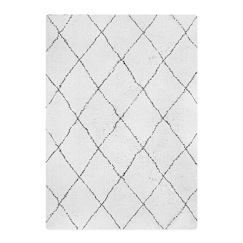 Moroccan Cotton Carpets for Bedroom Plaid Plush Carpet Thick Rugs Living Room Modern Beige Soft Geometric Alfombra Home Decor