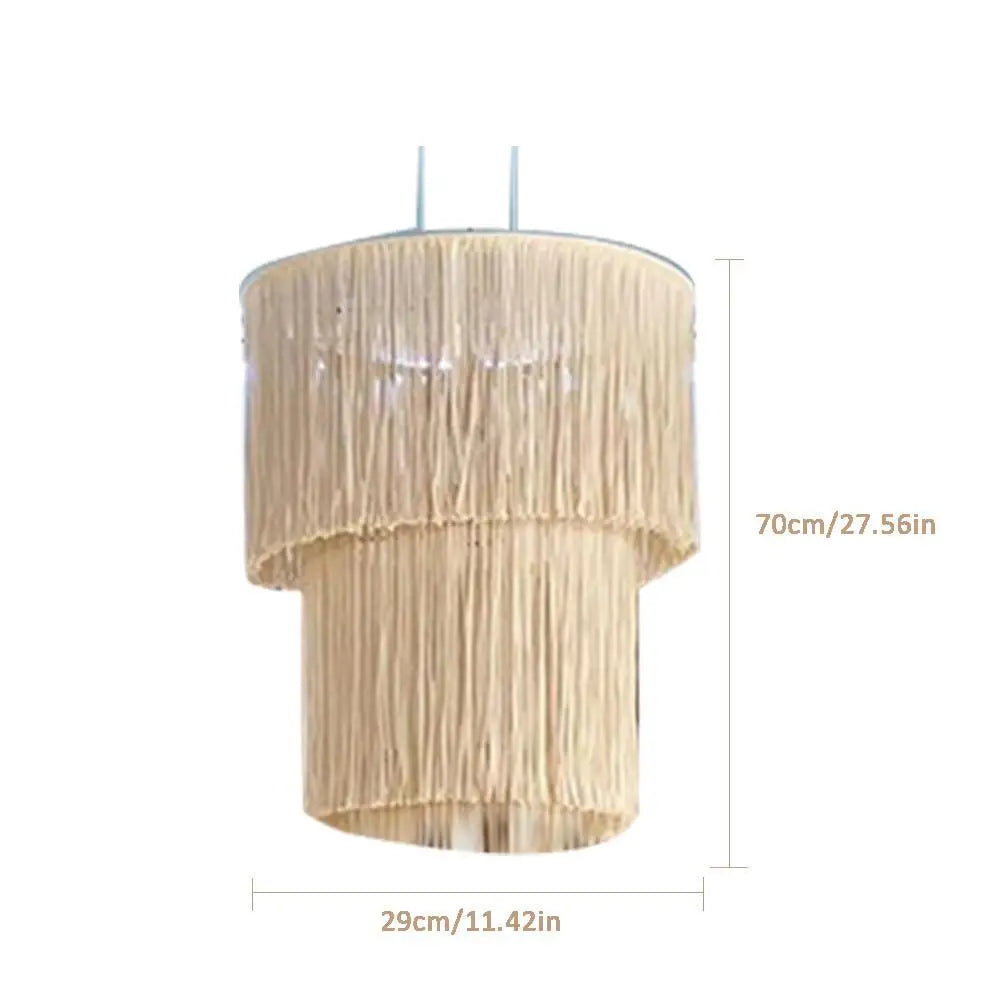 Boho Lamp Shade Elegant Lamp Shade Ceiling Lampshade Pendant Hanging Light Covers Hand Woven Light Shade Nursery Decoration