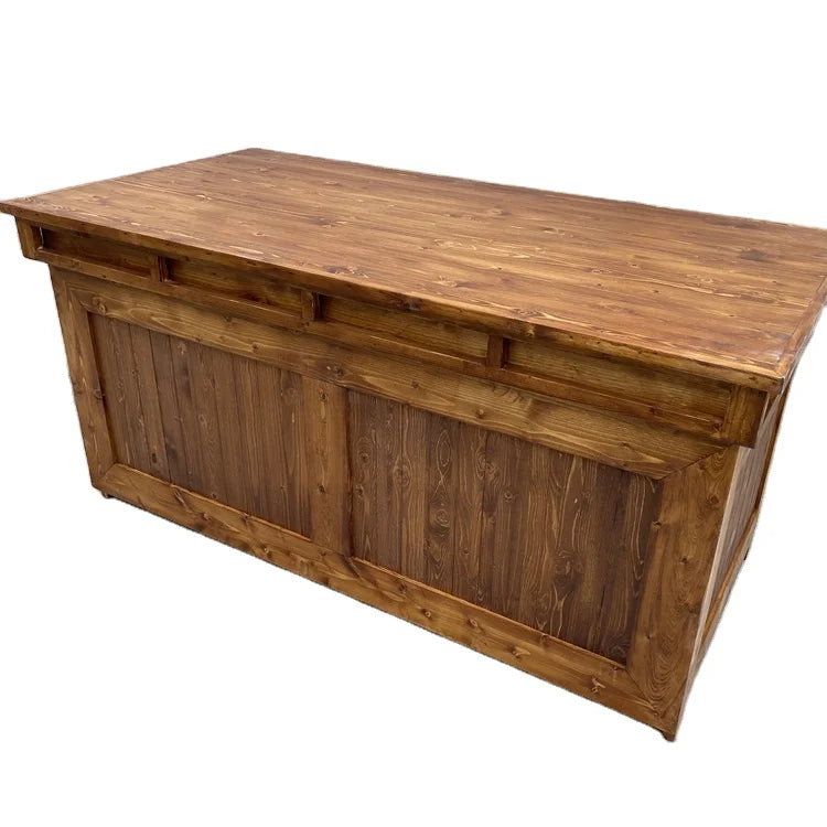 Western Rustic Wood Bar Table