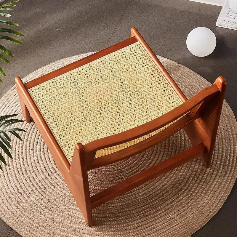 Japanese Style Lounge Chairs Nordic Homestay Leisure Chairs Rattan Woven Chair Balcony Sofas Lazy Single Person Sofa Furniture