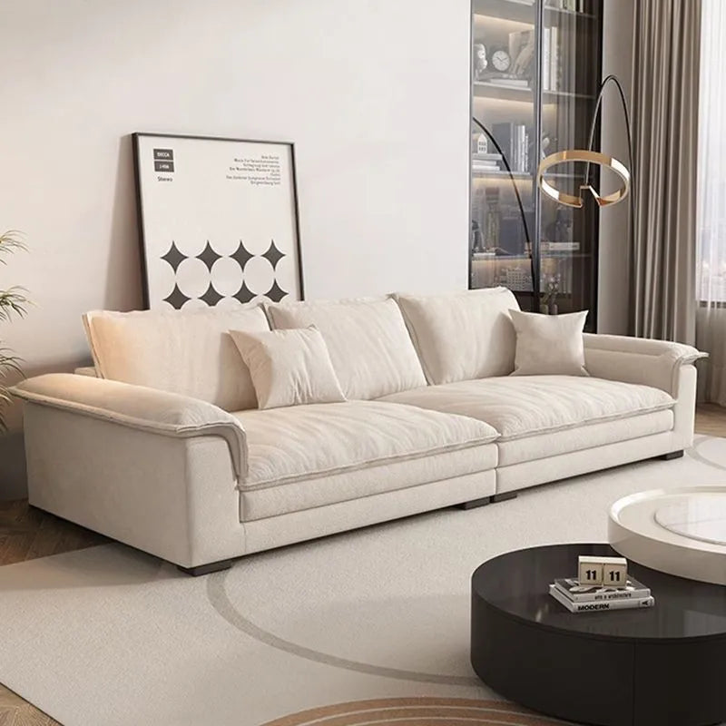 Oversize Nordic White Relaxing Sofa Fancy Soft Modern Individual Loveseat Puffs Sofa Living Room Sofy Do Salonu Furniture Couch