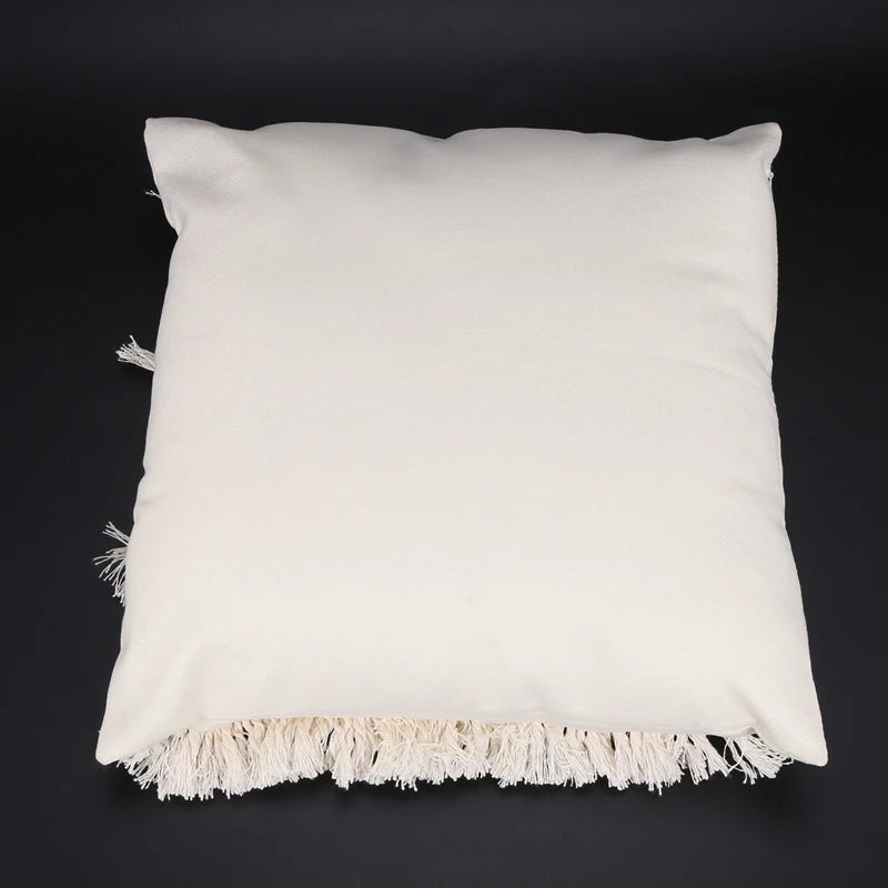 HOT SALE Boho Style Linen Cotton Tassels Pillow Cover Handmade Throw Cushion Cotton Rope Pillowcase Home Sofa Decorative