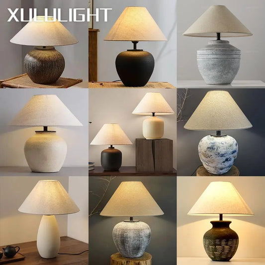 Wabi-Sabi Ceramic Table Lamp