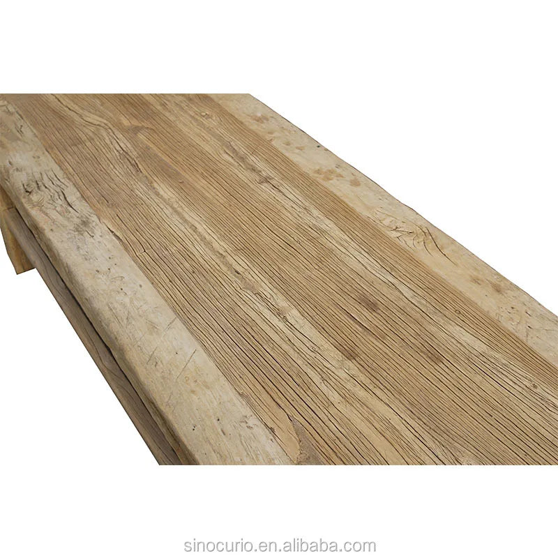 Asian Wholesale Rustic Bleached Reclaimed Elm Wood Natural Coffee Table