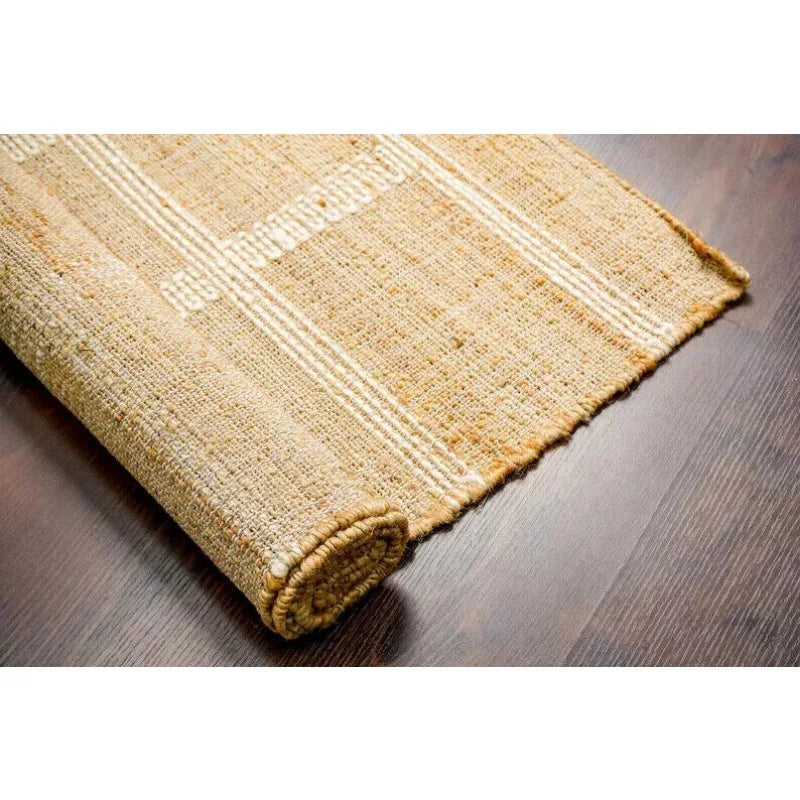 Rug 100% Jute Cotton Handmade Reversible Area Carpet Modern Living Runner Rugs