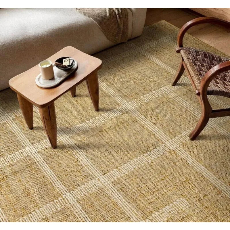 Rug 100% Jute Cotton Handmade Reversible Area Carpet Modern Living Runner Rugs