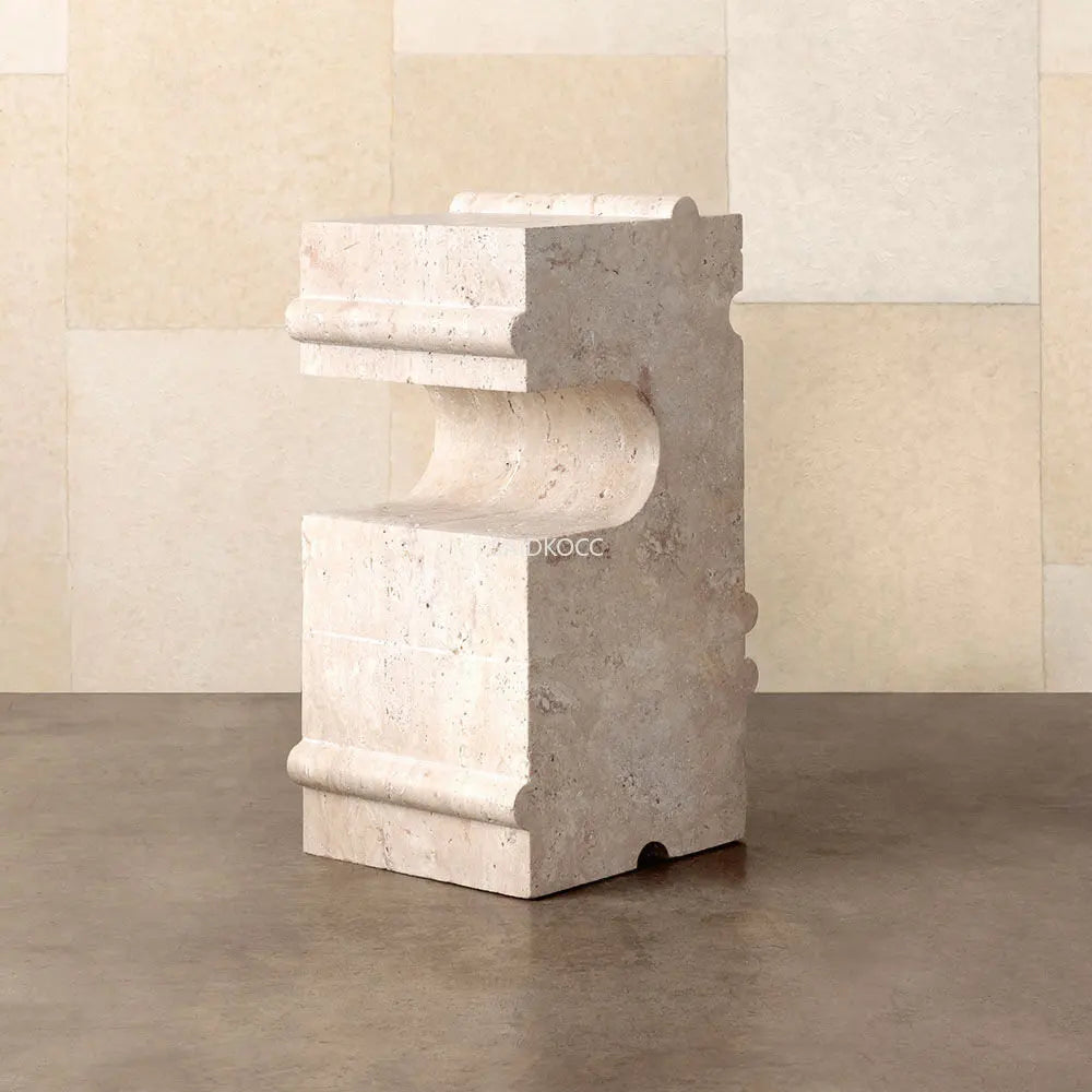 Living room furniture modern designed natural marble stone travertine wholesale customization side table