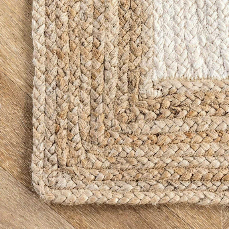 Rug Jute Rectangle Rugs Reversible Hand Woven Carpet Floor Living Area Jute Rug