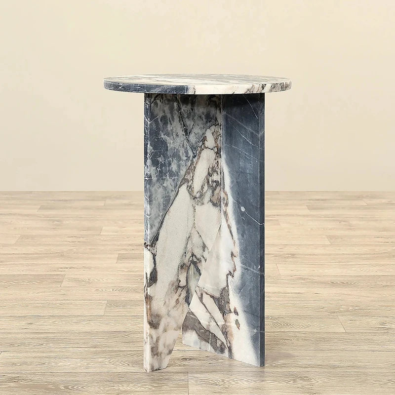 Nordic Light Luxury Natural Marble Side Table