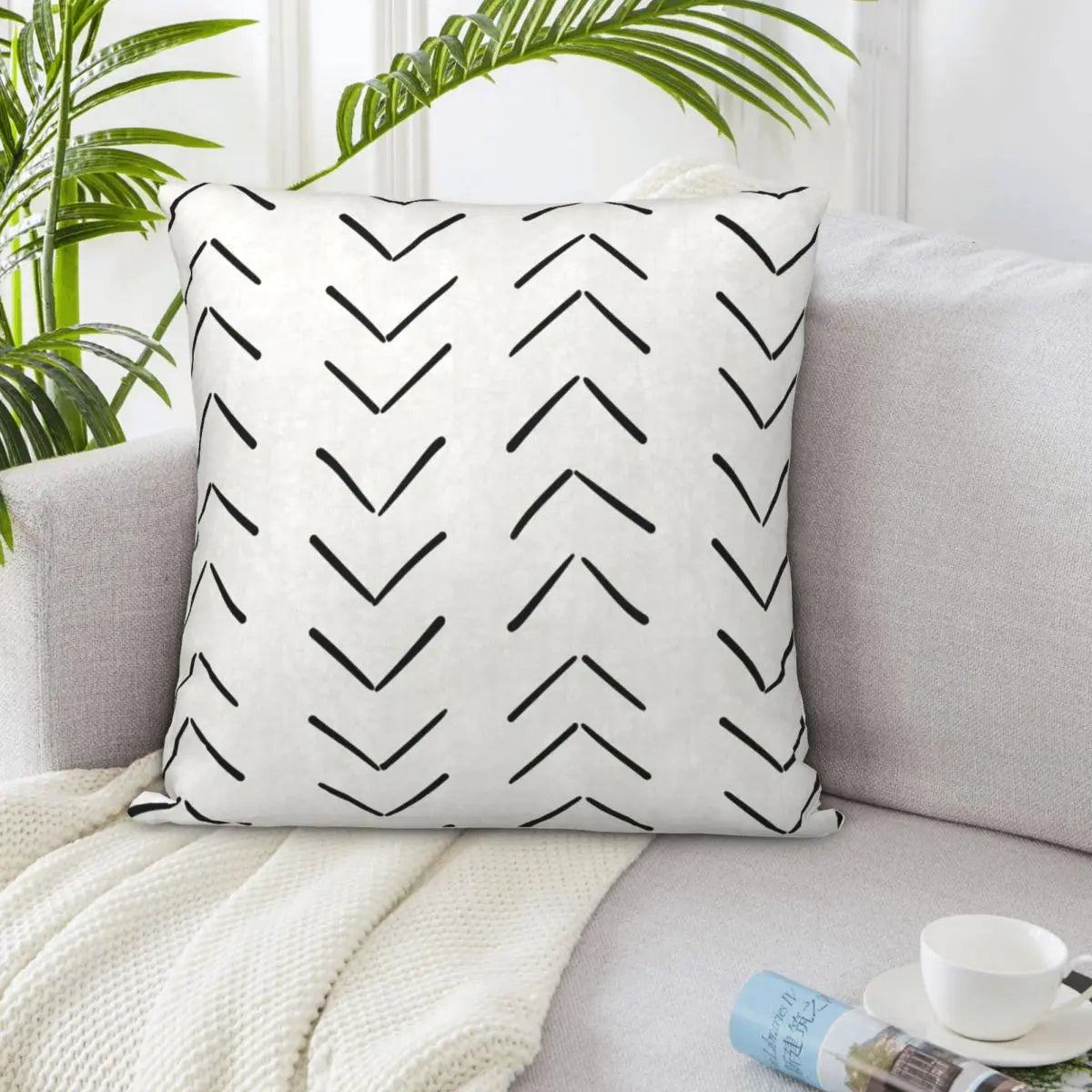 Boho Big Arrows In White And Black Pillowcases Pillow Case Covers Cushions For Living Room Pillow Case Pillow Cover