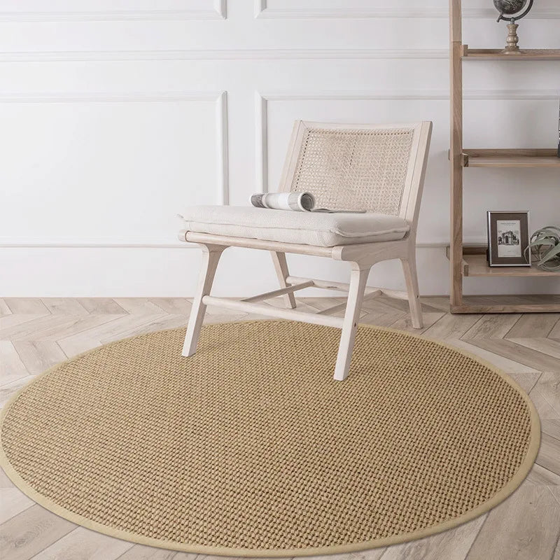 Living Room Carpet Natural Jute Hand Woven Home Decoration Bedroom Rug Wear Resistant Durable Soft Comfortable Breathable Mats