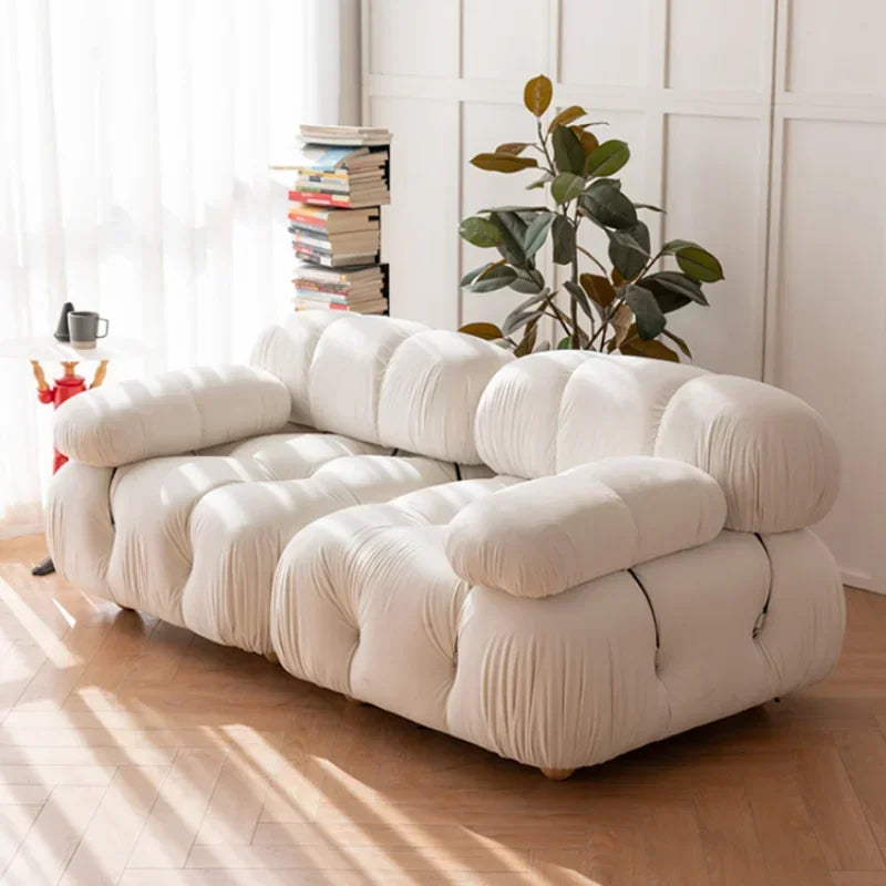 Vintage Velvet Sofa Bed Relax Recliner Mechanism Module Longue Couch White Unique Reading Divani Soggiorno Living Room Furniture