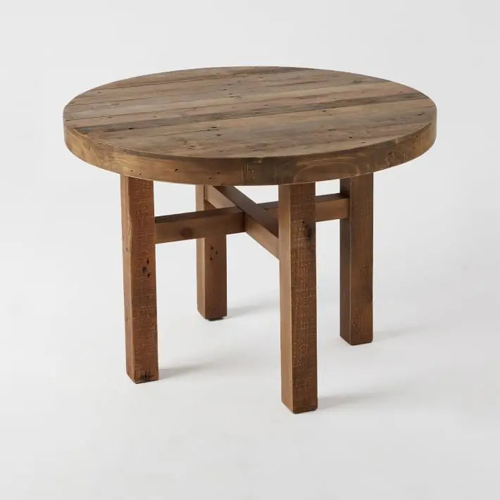 100% Natural Mango Wood Round Dining Table