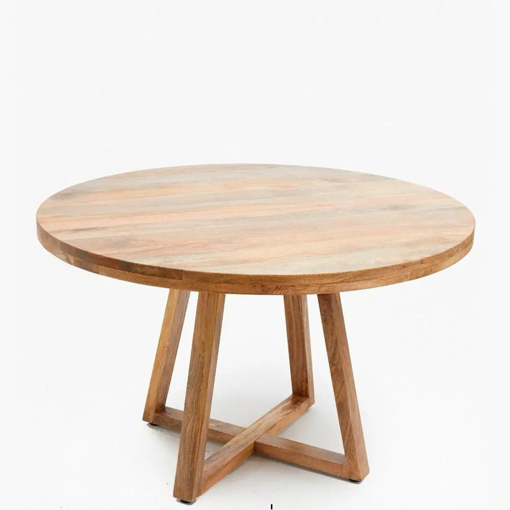 100% Natural Mango Wood Round Dining Table