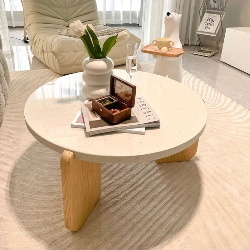 Center Table for Living Room Nordic End Tables Modern Simple CoffeeTables Wood Mobile Side Table Round Marble Table Furniture