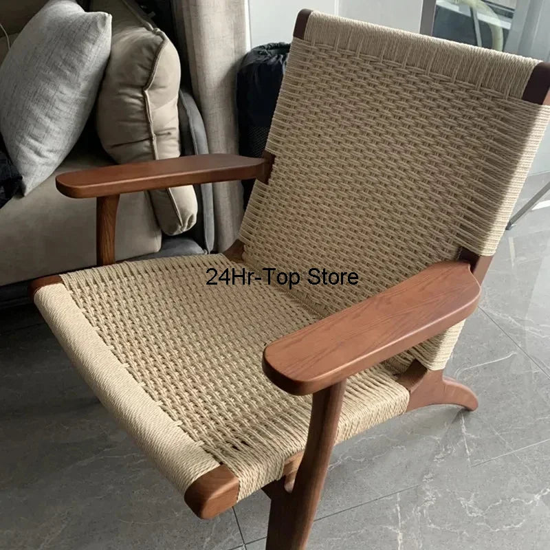 Rattan Living Room Chairs Modern Leisure Balcony Armchair Home Furniture Lazy Single Sofa Chair Dining Chair C