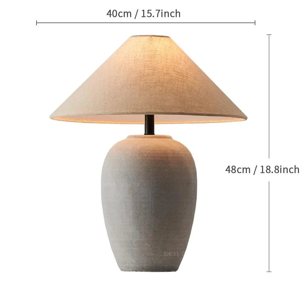 Wabi-Sabi Ceramic Table Lamp