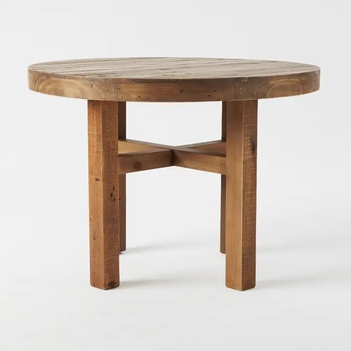 100% Natural Mango Wood Round Dining Table