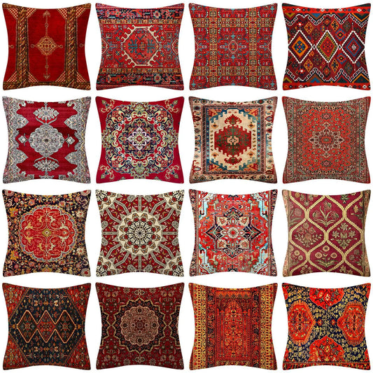 Bohemian Ethnic Pillowcase Indian Boho Turkish Pillow Case Home Decor Living Room Sofa Throw Cushion Cover Room Aesthetics 45x45